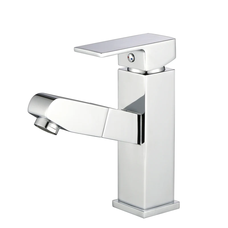 

Chrome Finished Solid Brass Full Copper Pull Out Spayer Bathroom Basin Sink Faucet Hot Cold Water Basin Mixer Crane