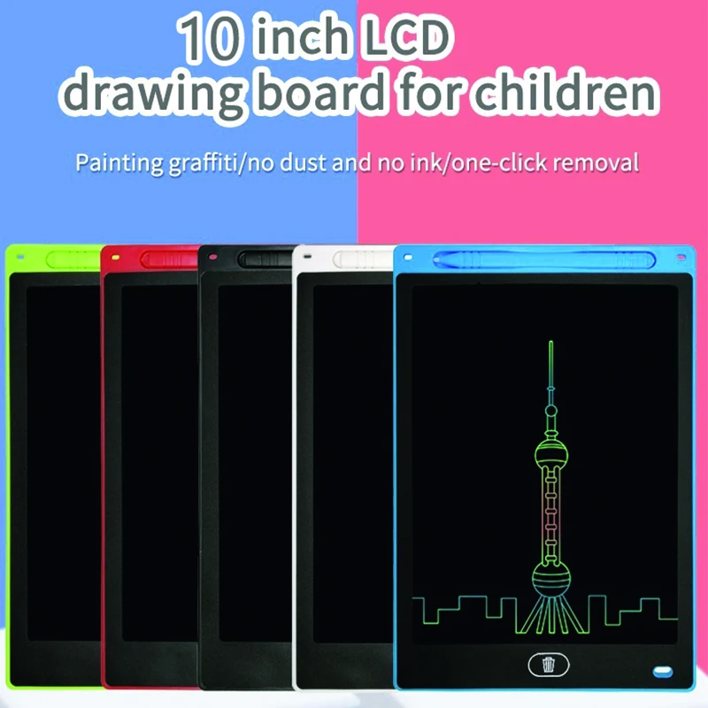 10 inch handwriting board, children's graffiti drawing board, monochrome color LCD writing board, toy electronic drawing board