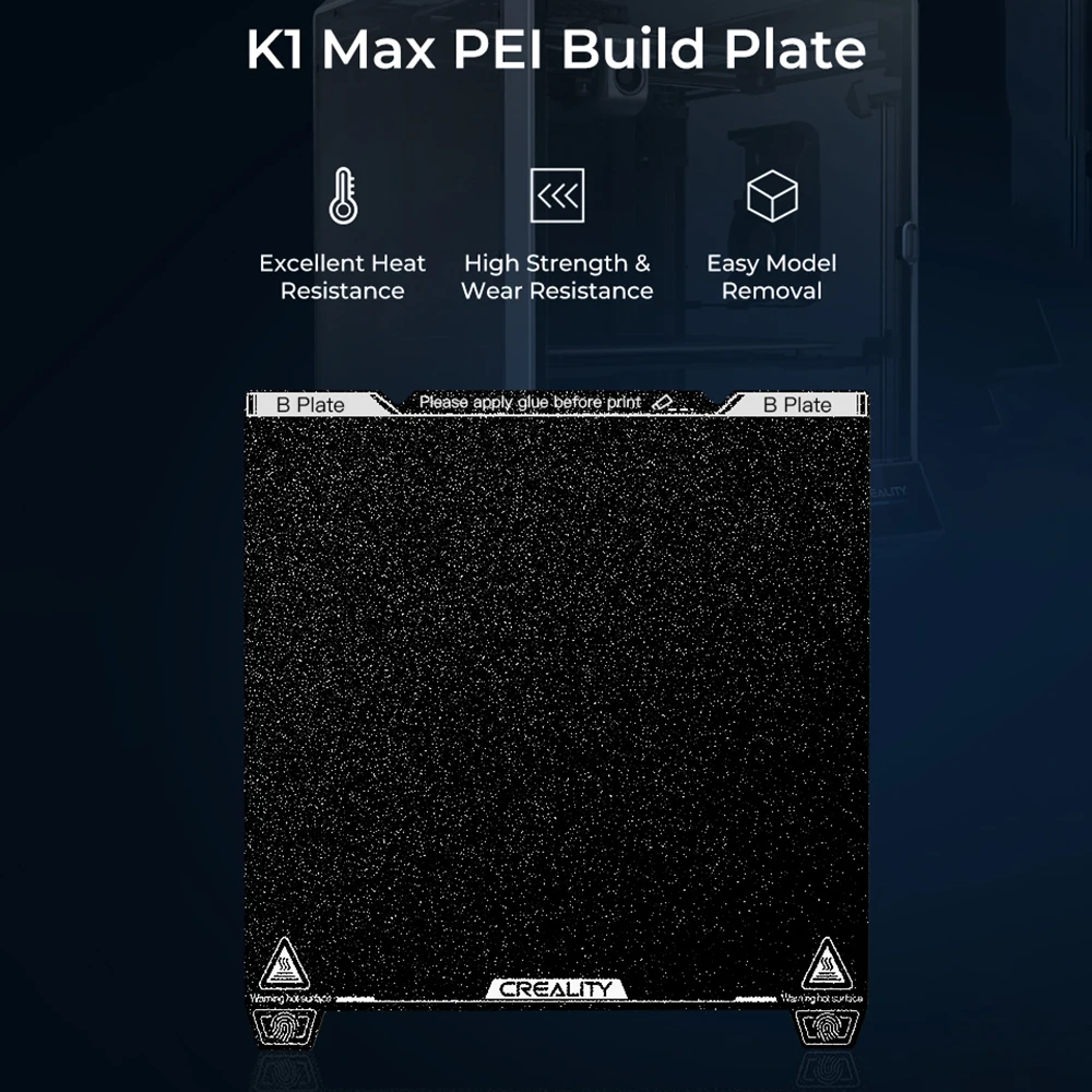 Creality K1 Max PEI Build Plate 315*310/ K1 PEI Build Plate 235*235mm for Ender-3 S1 Ender-3 S1 Pro Ender-5 S1 K1 Ender-3 V3 SE