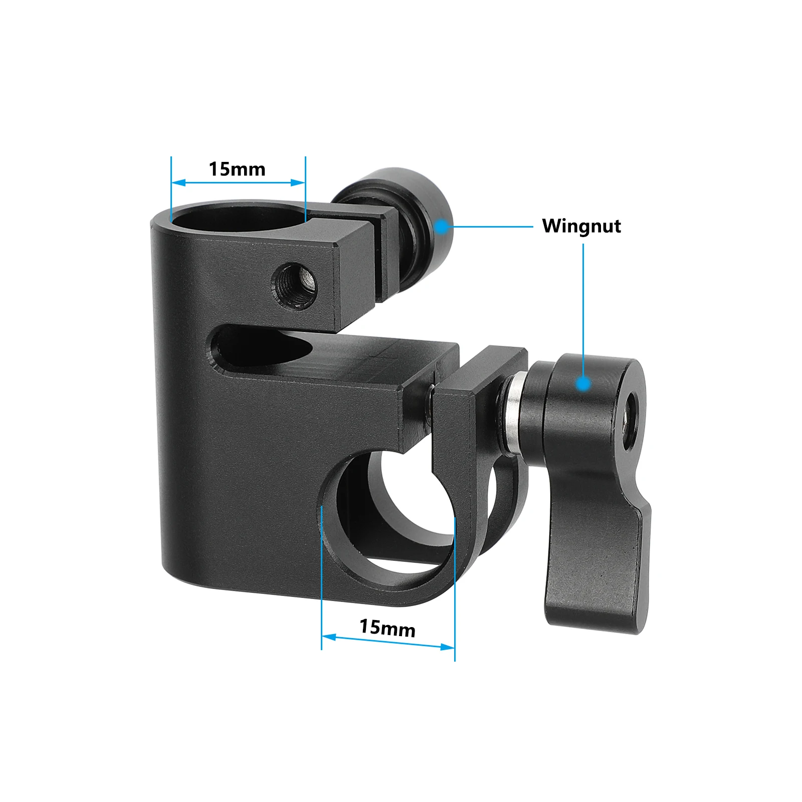 HDRIG 90 Degree Right Angle Double 15mm Rod Rig Clamp Adapter For 5D2 SLR Camera For handgrip monitor EVF Photo Studio Accessory