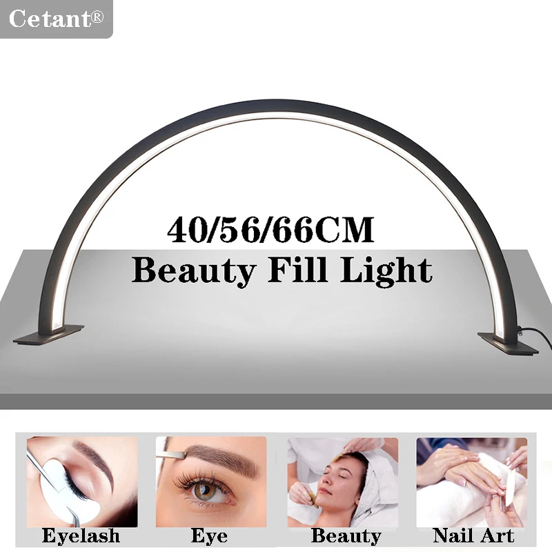 

Desktop LED Nail Light 40/56/66cm Semi-circular Lighting Lamp USB Plug Lashes Embroidery Fill Light Beauty Salon Special Lamps