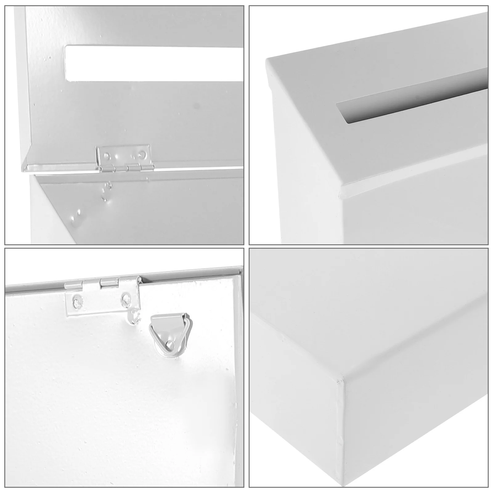 

Rustic Iron Wall Mounted Mailbox Large Storage Capacity Outdoor Suggestion Box for House Exterior Wall Mount Decor