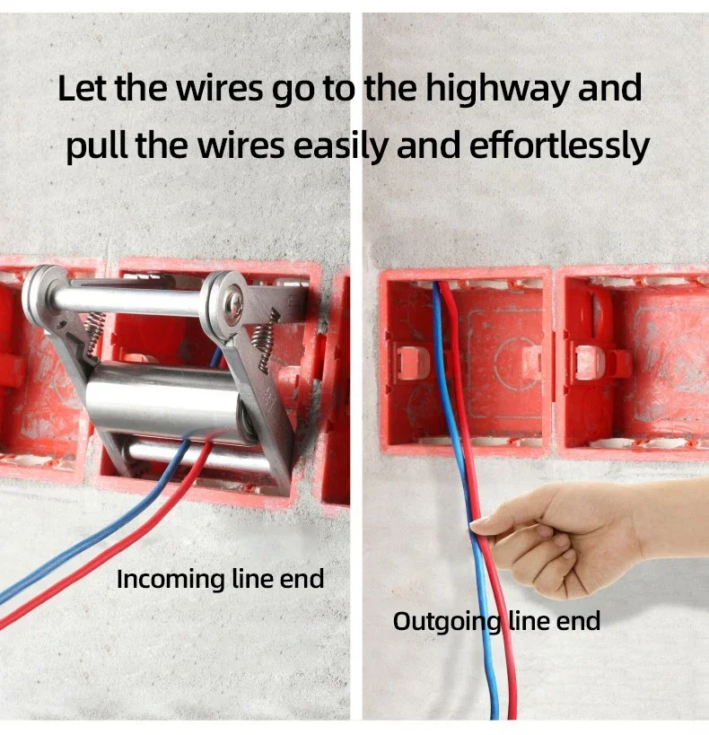 Universal Wire Threading Aid Tool Adjustable Fast Wire Threading Auxiliary Tool Pulley Cable Puller Electrician Professional