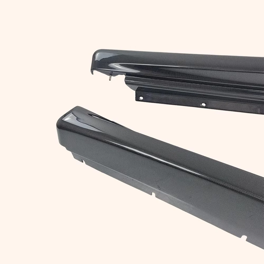 For  F430 430 2005-09 KZ Style 1K Carbon Fiber Vented Side Skirts Add on