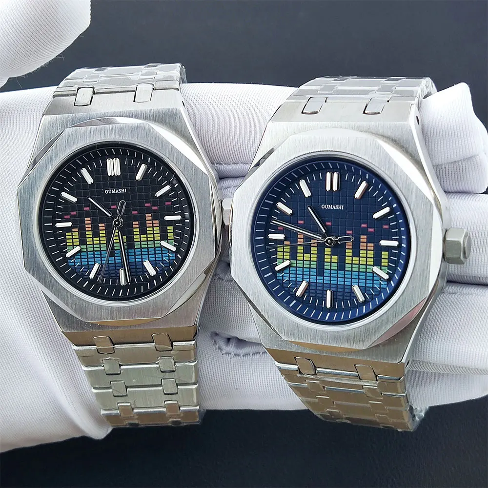 42mm men's watch Miyota 8215 movement automatic watch C3 luminous sapphire glass Music festival men watch Customizable logo