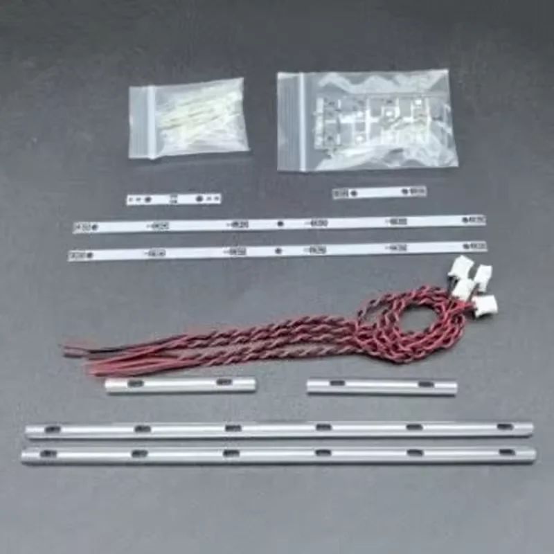 1 Juego de luz inferior lateral de Metal de simulación para camión Tamiya RC 1/14 coche para Volvo FH16 56362 piezas diy accesorios rc