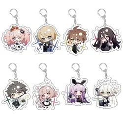 New Anime Danganronpa V3 Keychain Cosplay Accessories Cartoon Figures Dangan Ronpa Pendant Key Chain Bag Keyring Jewelry Gift