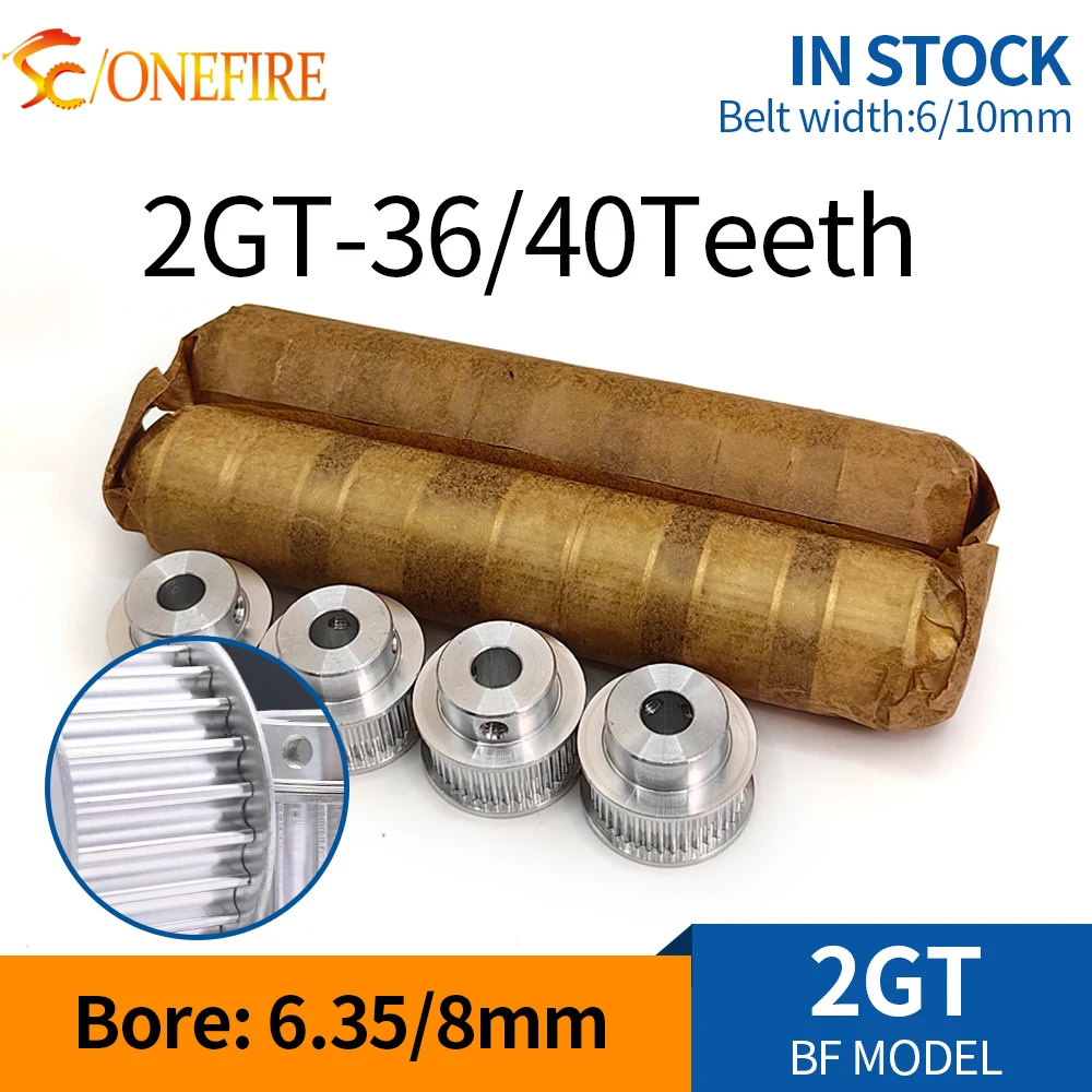 2GT Timing Pulley 36/40 Teeth Belt Width 6/10mm 36T 40T GT2 Synchronous Wheel Bore 6.35/8mm 36 Teeth 3D Printer Part