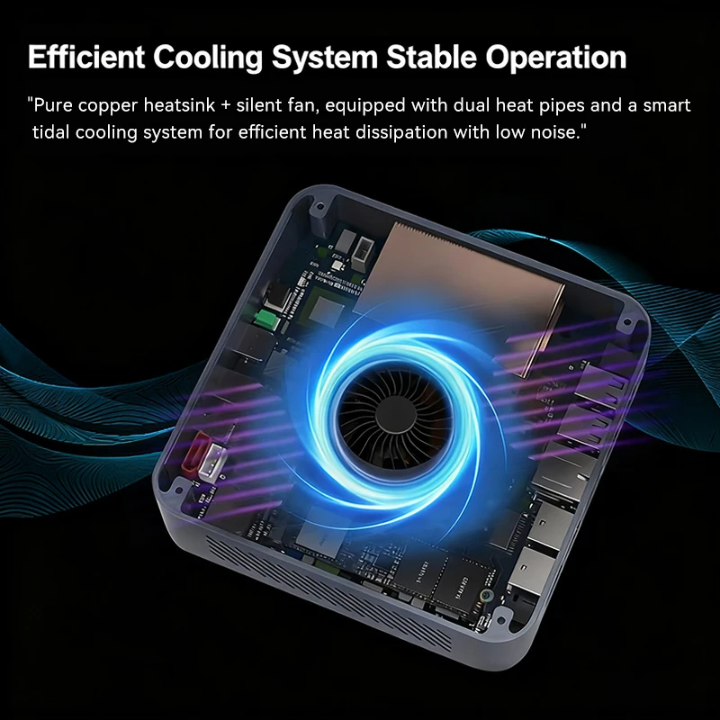 MOREFINE S500+ Ryzen 5 5600H CPU Mini PC Windows 11 pro Dual R45 LAN NVMe SSD مكتب الألعاب مع HD DP Type-C WiFi