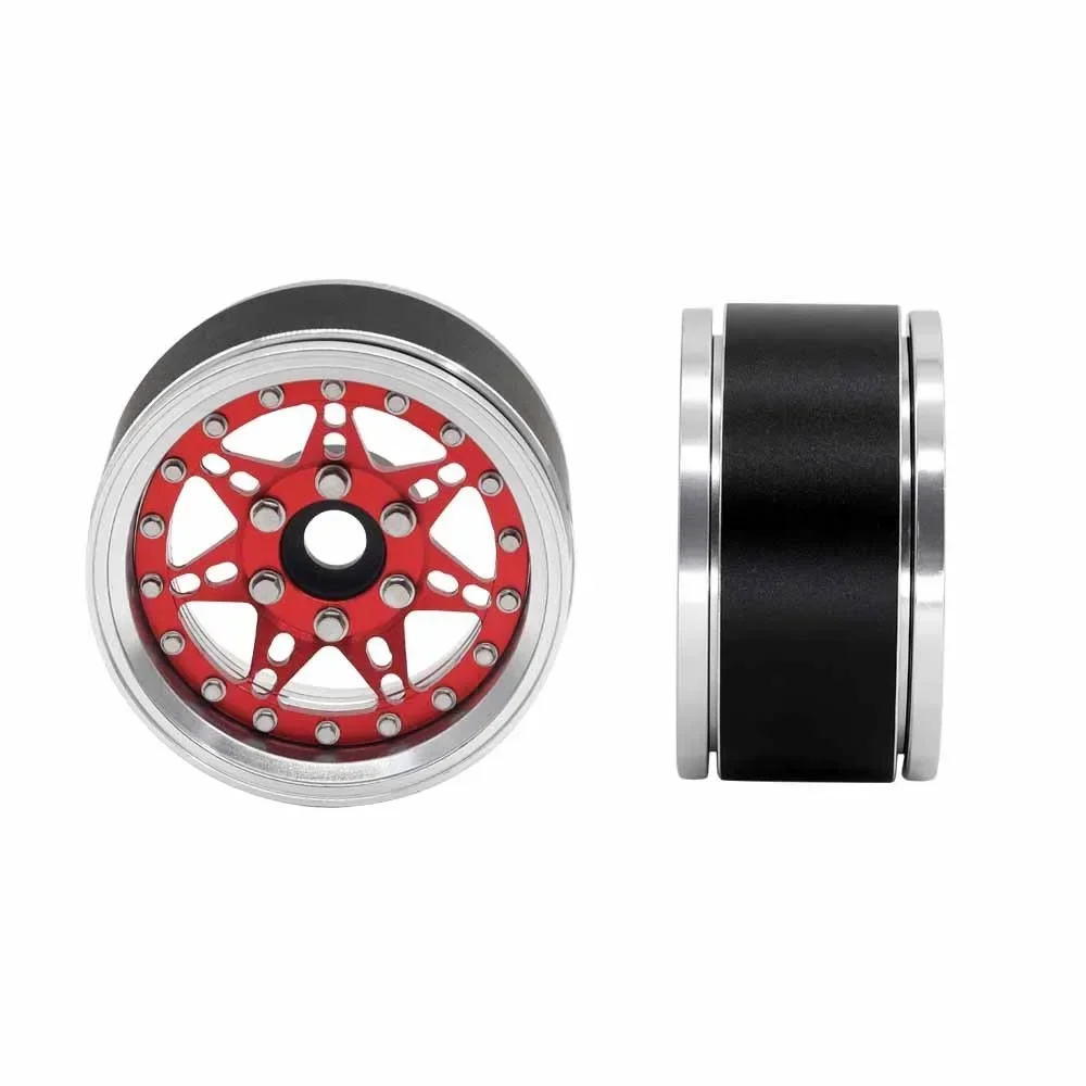 

4PCS Aluminum 1.9 Inch Beadlock Wheels Rim Adjustable Offset Wheel Hub for 1/10 RC Crawler Car TRX4 TRX6 SCX10 GEN7 8 D90