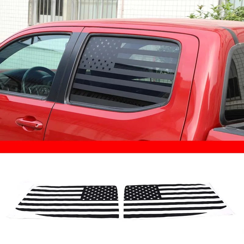 For 2016-2020 Toyota Tacoma car styling rear side glass window pull flower film sticker car exterior modification accessories