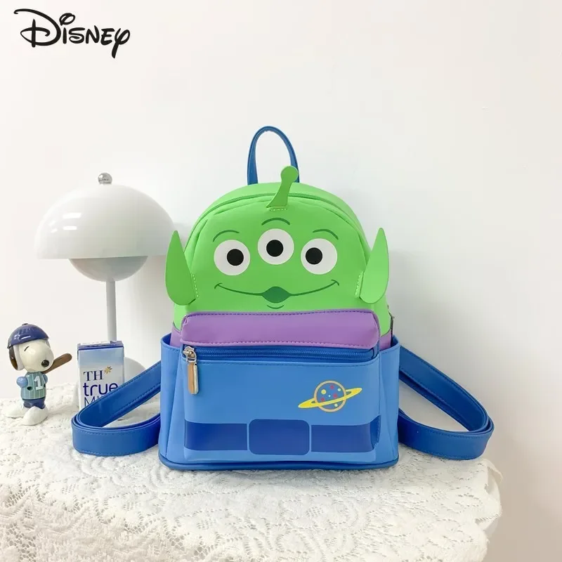 

Disney Three Eyes 2025 New Women's Backpack Fashion High Quality Girls' Storage Backpack Cartoon Cute 3D Doll Student Backpack