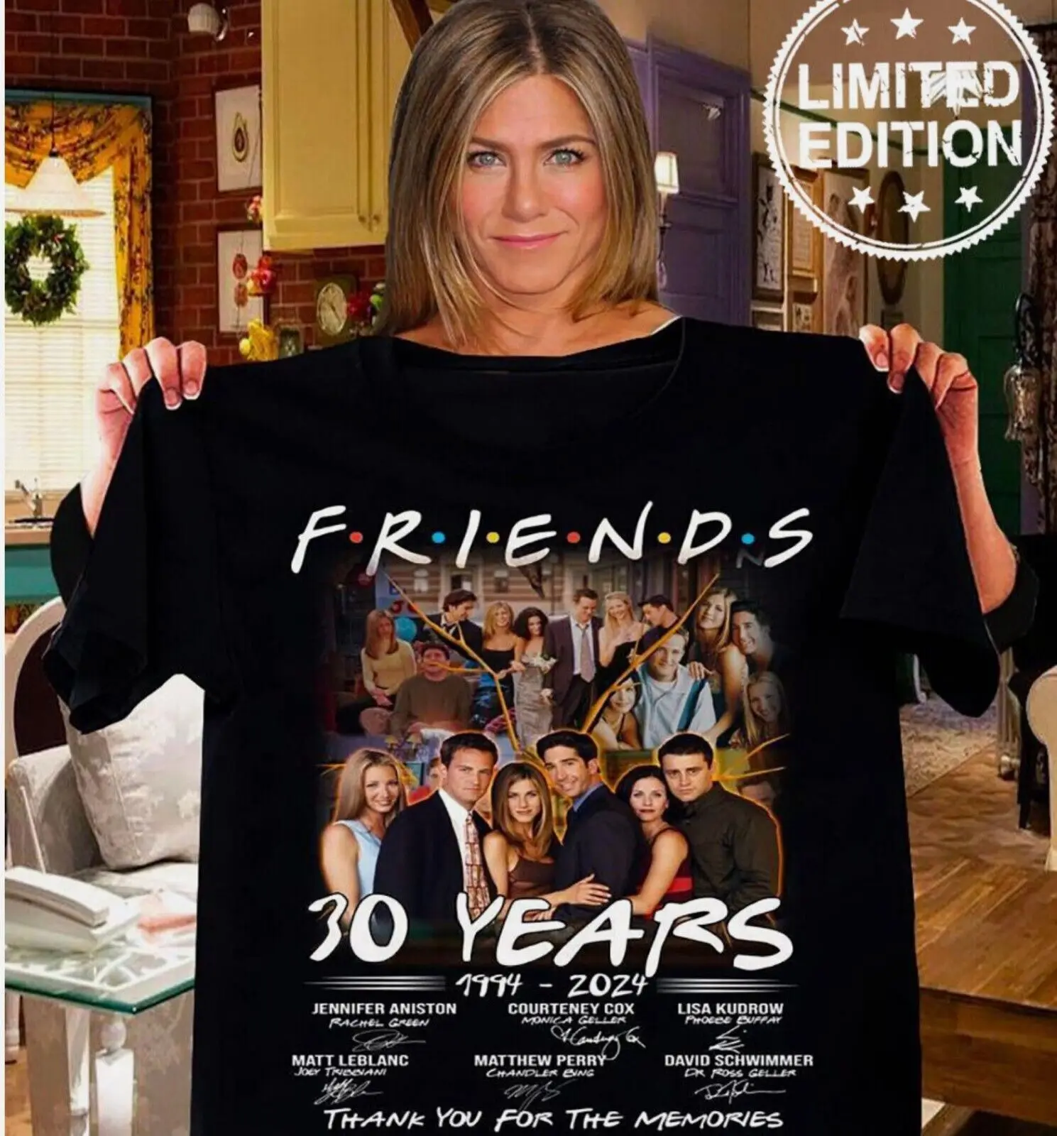 Friends 30 Years 1994 2024 Thank You For The Memories T-shirt Women S-5XL