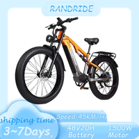 RANDRIDE YX80 Electric bike 1500W Brushless Motor 48V20A Removable lithium Battery Electric Bicycle 26 Inch Tire Mountain E-Bike