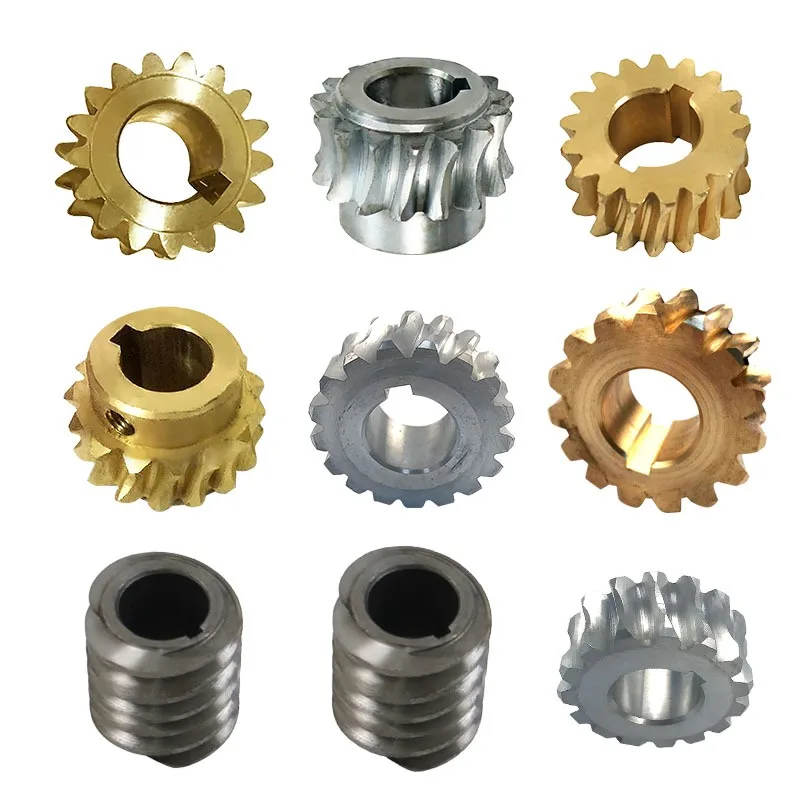 Meat Grinder Repair Parts 15/17 Teeth Turbine Worm Gear 1.4/1.6/2/2.1CM Keyway Hole Diameter Copper/Aluminum Gear