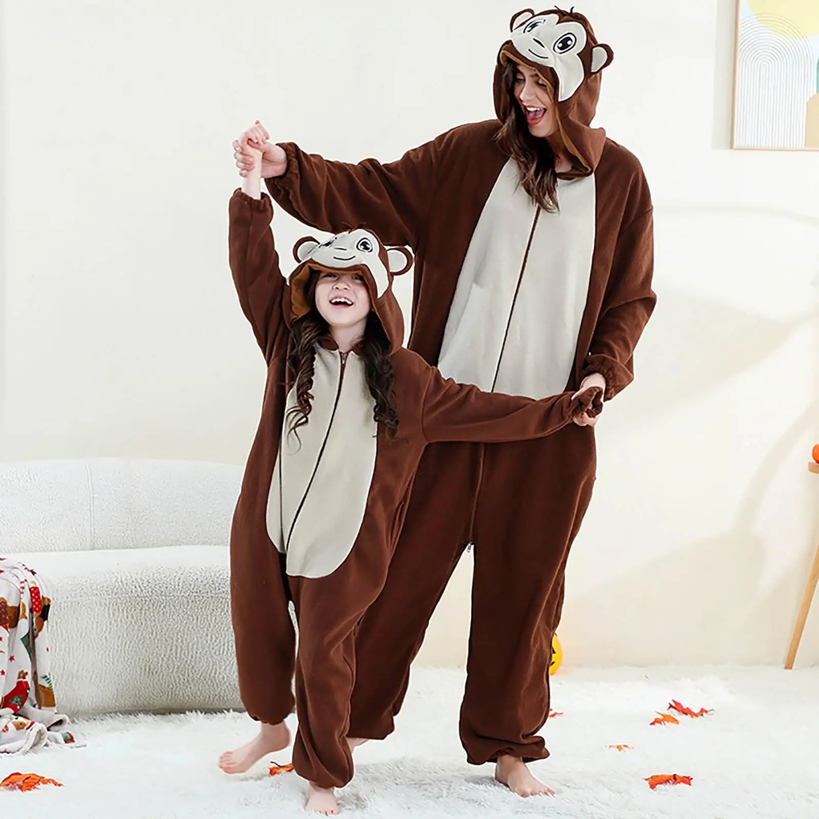 Kids Autumn Winter Pajamas Children Foxes Dragon Sleepwear Keep Warm Onesie Pajamas For Boys Girls Thin Fleece Sleeping Clothes