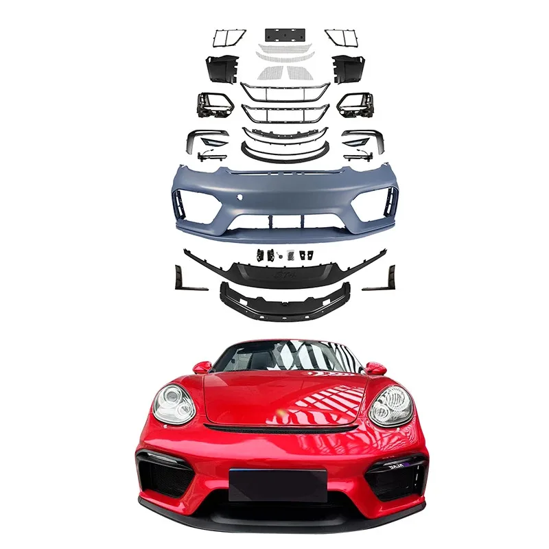 

Suitable for 2006-2012 Boxster 987 upgraded GT4 front bumper body kit PP material car grille