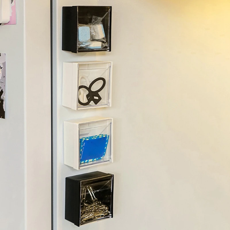 กล่องที่ยึดผนังพลาสติกกันฝุ่นอุปกรณ์จัดระเบียบในห้องน้ำสำลีแผ่นกล่องเดินทางเครื่องประดับขนาดเล็ก
