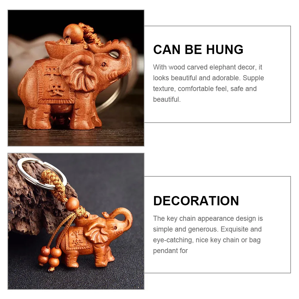 

Auspicious Elephant Keychain Cute Keychains Novelty Lucky Bag Pendant Backpack Ring