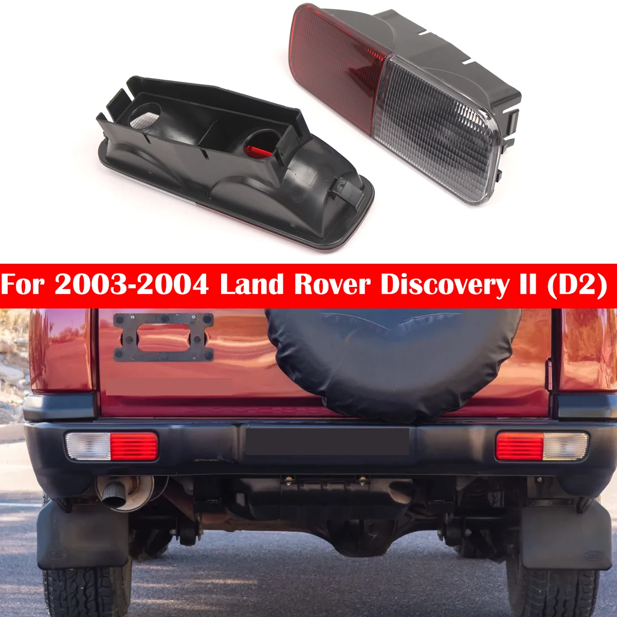 

Left Right Rear Bumper Reflector Tail Light Bars No Bulb XFB101490 XFB000730 XFB000720 For Land Rover Discovery 2 2003 ~04