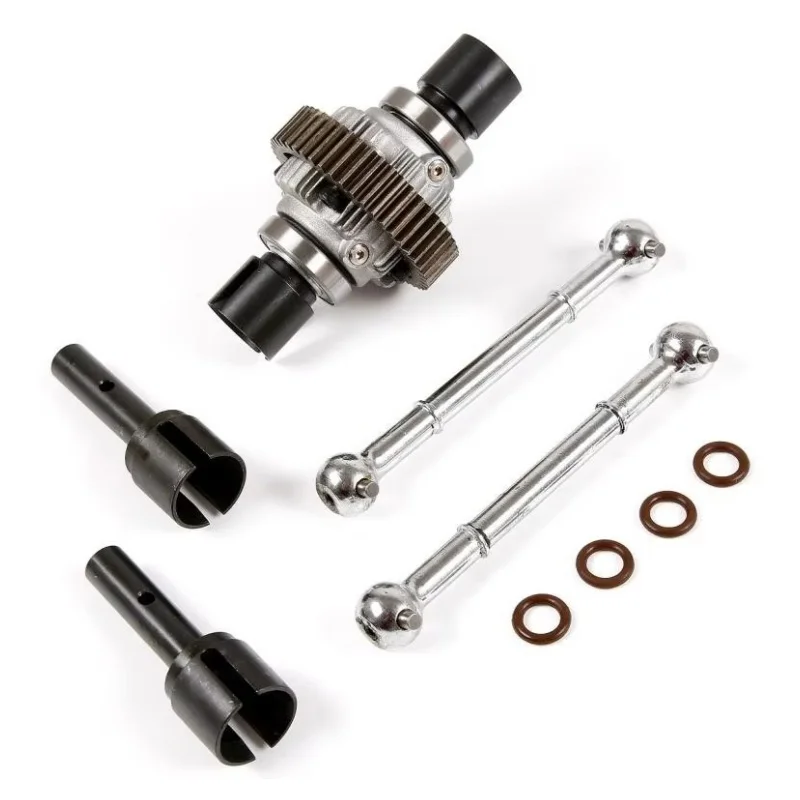 Kit de eixo de osso de cachorro com caixa de alumínio e aço endurecido HD para 1/5 King Motor Rovan HPI 2WD Baja