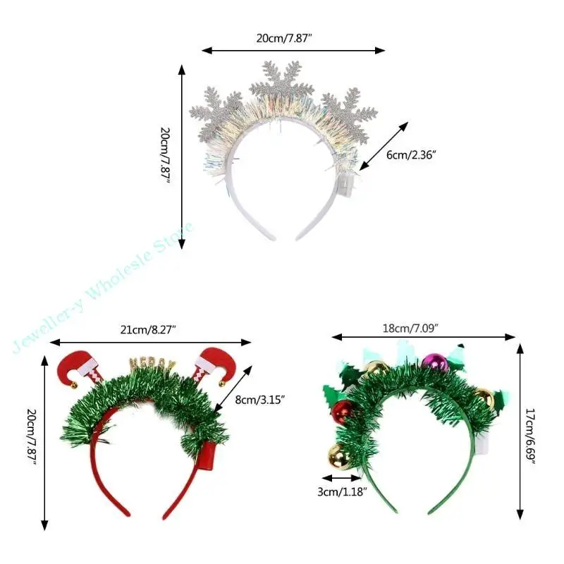 R7UF คอสเพลย์ชุดแถบชุดรูปแบบปาร์ตี้คริสต์มาสทรงผมตกแต่งผ้าโพกศีรษะตกแต่ง