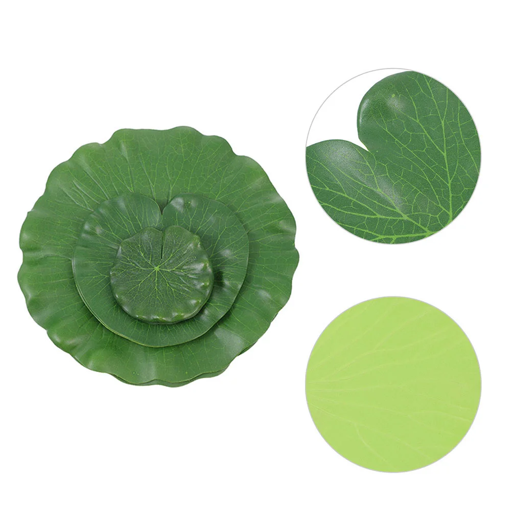 

15Pcs Realistic Artificial Lily Pads Floating Leaves Aquarium Pond Decor Fish Tank Safe Water Plants Greenery Fake Lily Pads