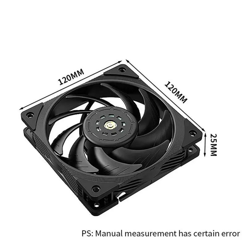 Imagem -06 - Teucer-pc Ventilador Cooler da Cpu Sistema de Refrigeração do Computador pc Gamer Silencioso 4pin Pwm 120 mm T30