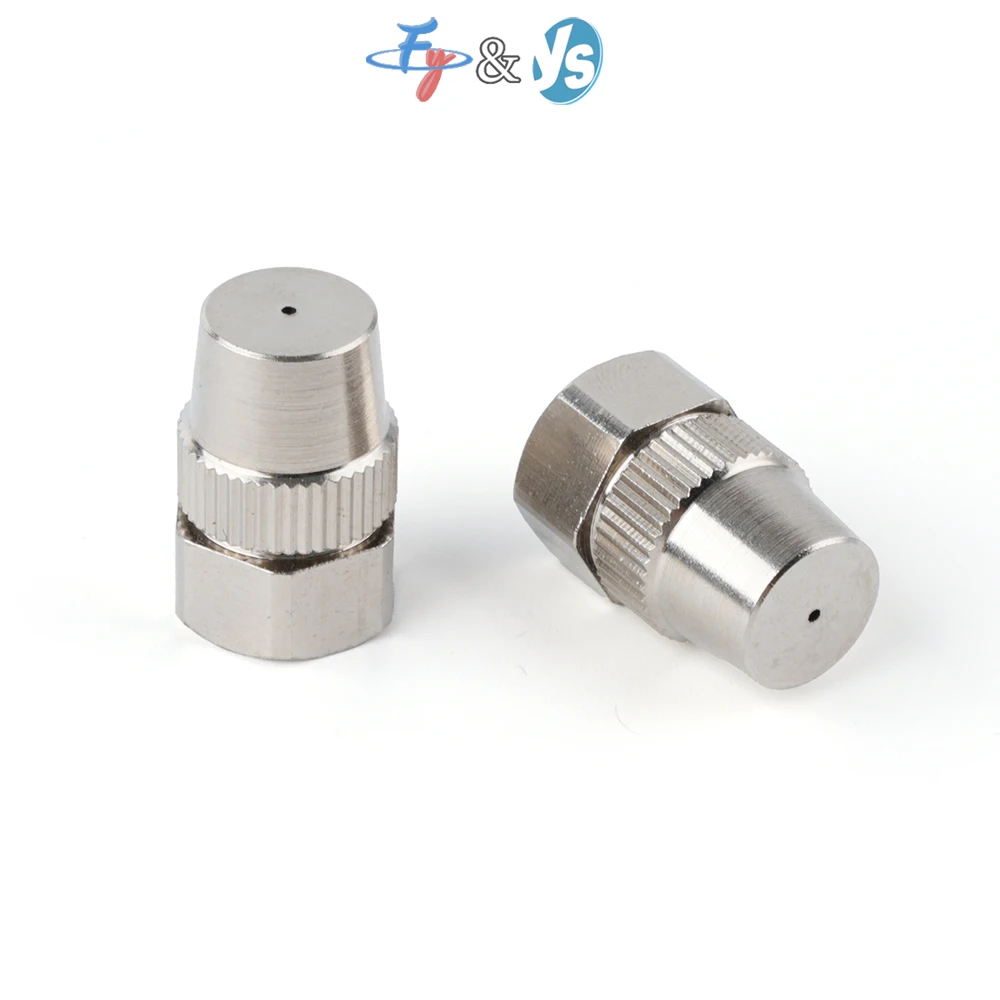 YS Industrial Mist Spray Nozzle - Adjustable Solid Cone Brass Nickel Plated Nozzle for Dust Control & Cooling & Removal