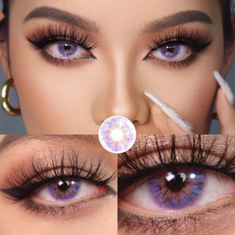 Bio-essence 1 Pair Colored Contact Lenses for Eyes Russian Girl Blue Lenses Monet Green Eye Lenses Natural Lenses Fashion Lenses