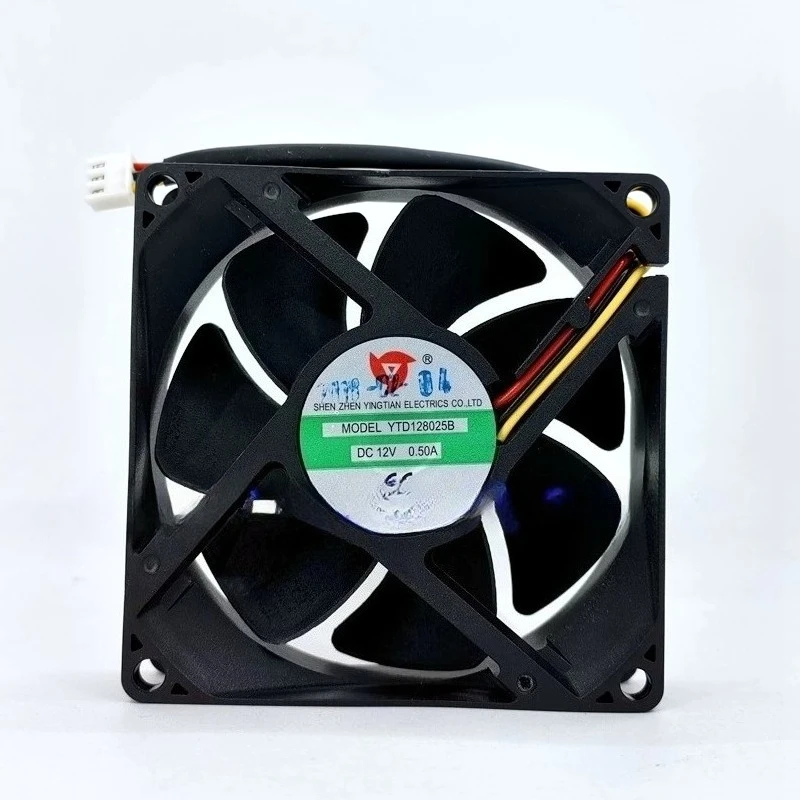 

Original Ying Tian YTD128025B DC12V 0.50A 3-wire 8025 8CM High Air Volume Power Supply Inverter Cooling Fan