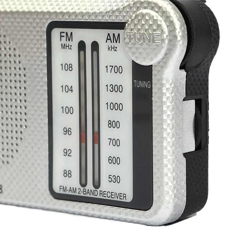 AM FM 라디오 날씨 라디오(스피커 수신기 포함) 가정용 스트랩 포함 매일 통근 캠핑 야외 여행 RV 하이킹 자동차