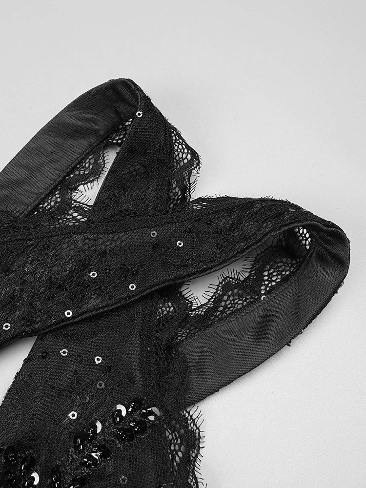 섹시한 V 넥 짧은 소매 드레스 장갑 디자인 칵테일 파티 블랙 레이스 맥시 드레스 여성 가운 Vestidos