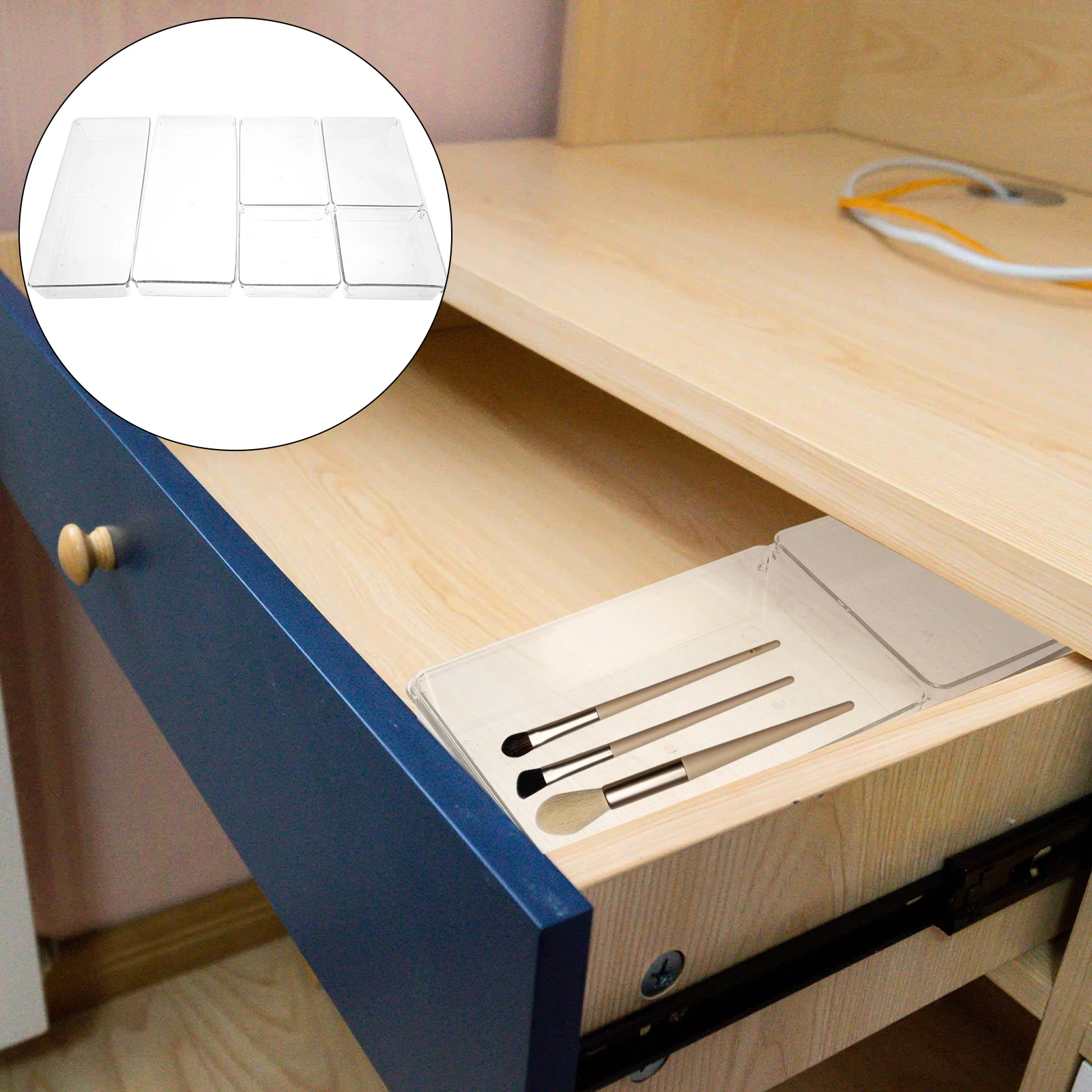 

6 Pcs Tray Storage Box Drawer Organizer Kitchen Piece Set Organiser Makeup for Vanity Drawers
