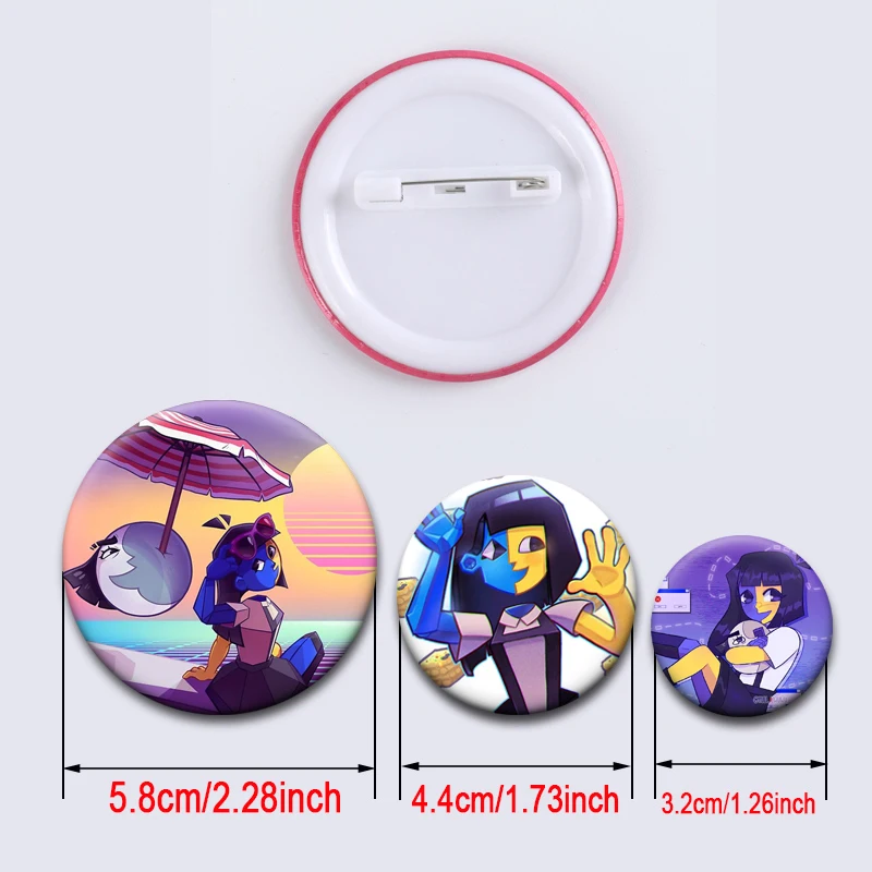 دبابيس أزرار بسيطة من Ena Graphic Sthetic Rain Rock، دبابيس بتصميم دبابيس، إكسسوارات هدايا شارة مزخرفة أنيقة رائعة #2