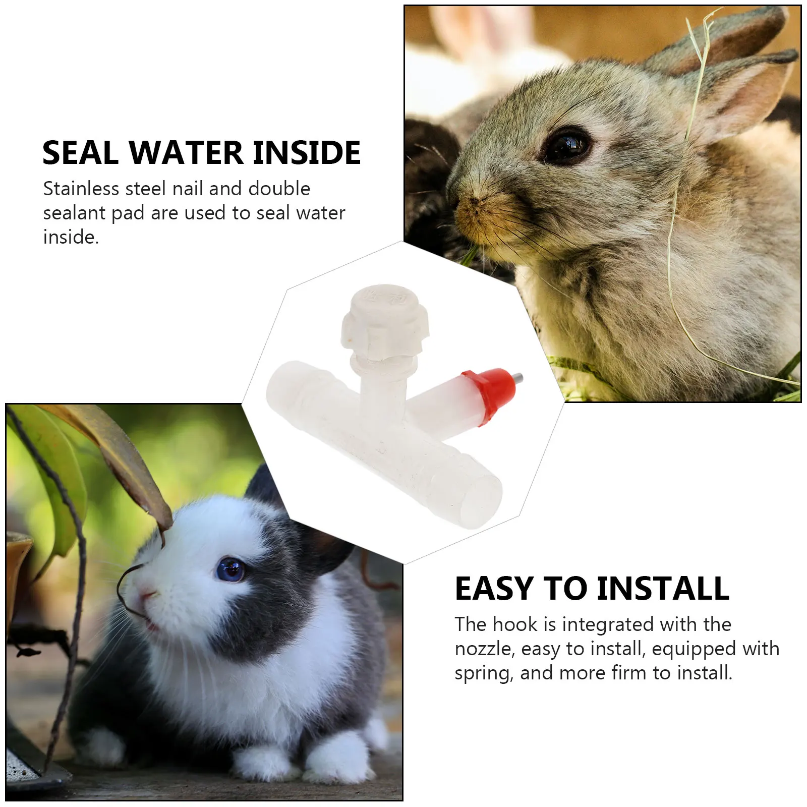 

20 set Chicken Drinking Nipples Automatic Waterer Durable Abs Aluminium Alloy 360 Degree Water Feeder For Poultry Ducks Quail