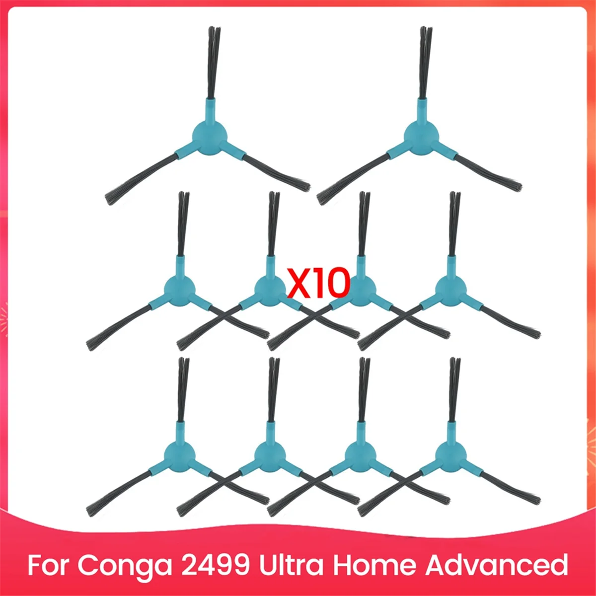 10pack Sweeping Machine Accessories Side Brush for Conga 2499 Ultra Home Advanced Replacement Robot Vacuum Spare Parts