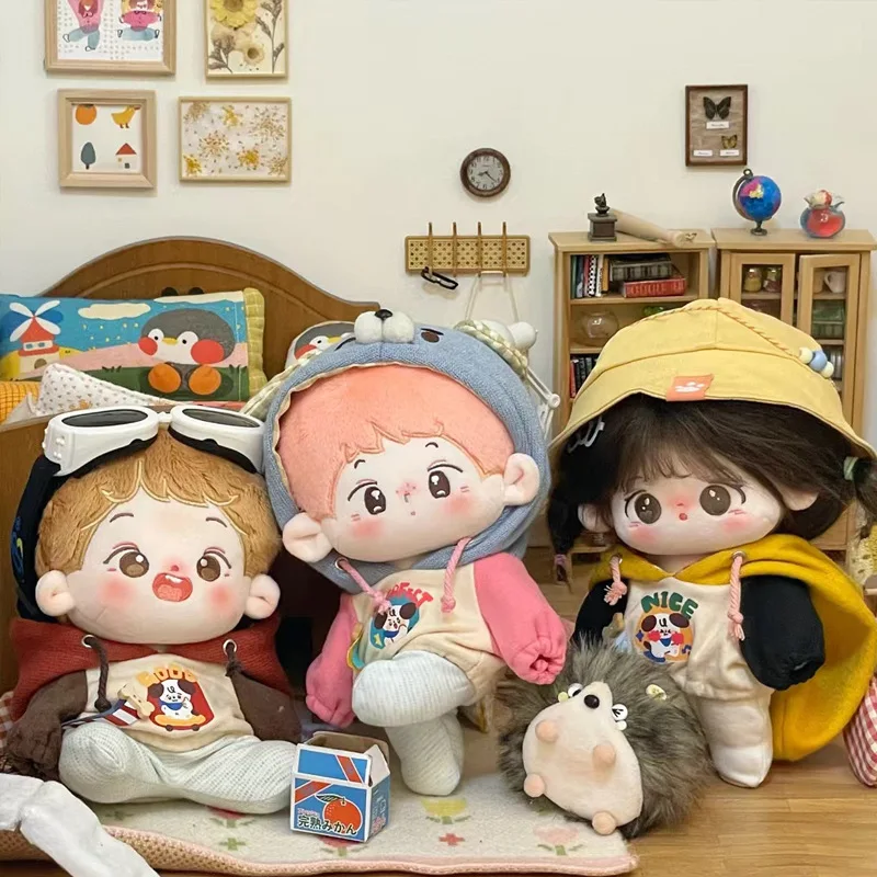 Cambia vestiti per le bambole Felpa con cappuccio Articolo singolo Bambola in cotone da 20 cm Originale senza attributi Set di vestiti per bambini Felpa con cappuccio per tutti i fiammiferi Cartoon Fai da te