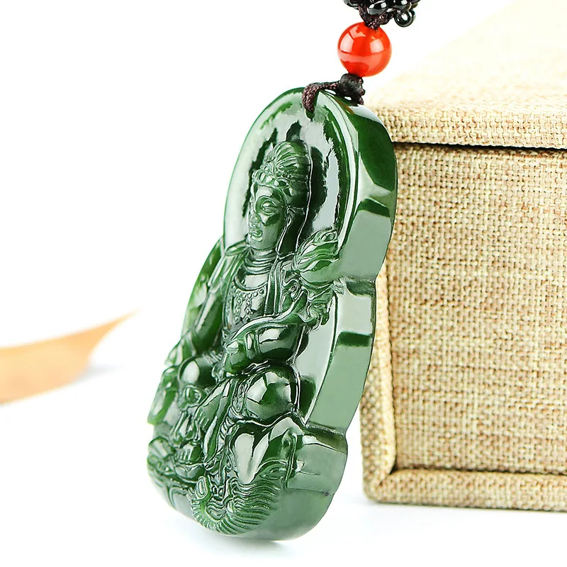 Hetian Buddha Pendant, Jade Zodiac And Snake Guardian Deity, Puxian Bodhisattva, Unisex Model