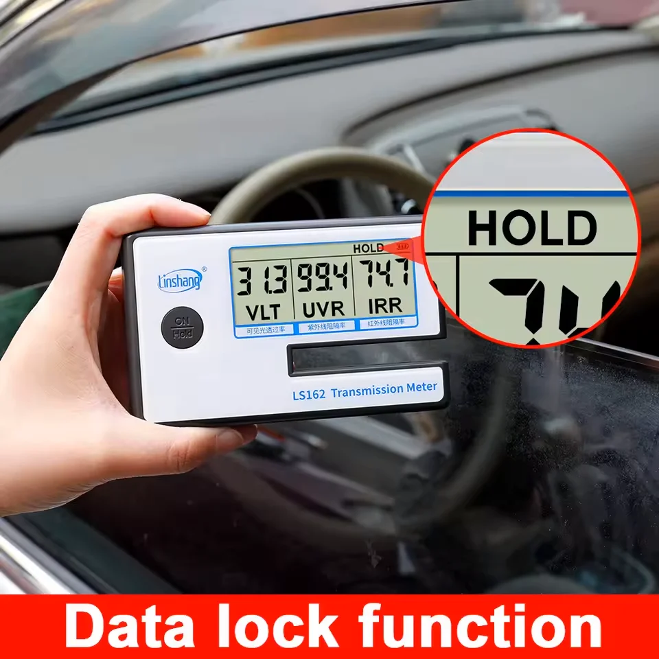 Lingshang  3-in-1 Light Transmission Meter | Simultaneously Measures VLT, UV & IR Blocking | for Car & Architectural Films