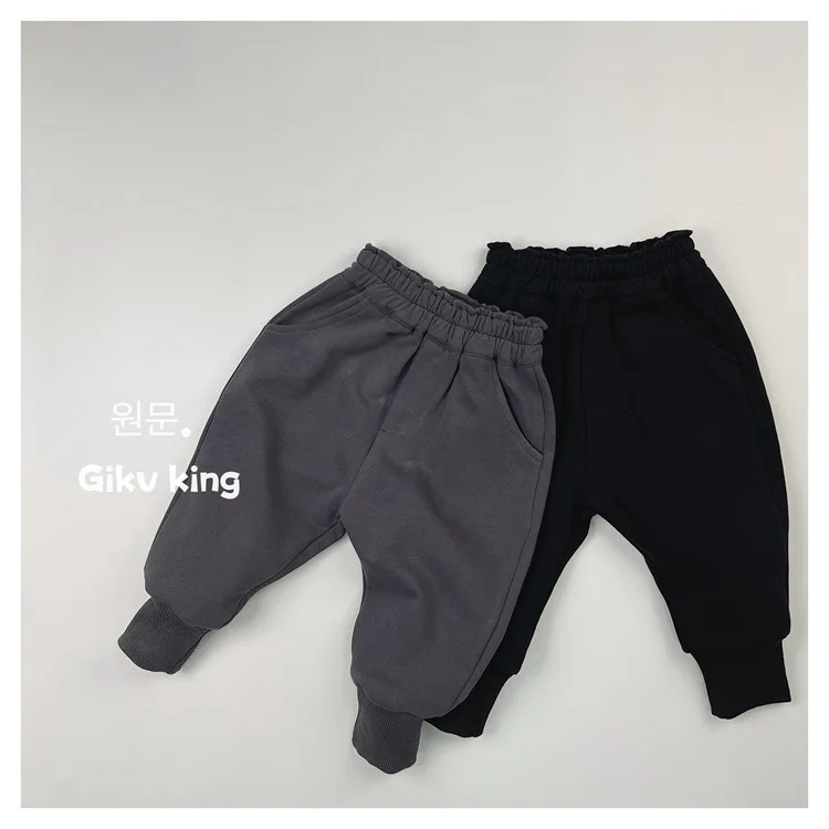 Children Boys Basic Sports Pants 2025 Casual Loose Fitting Toddler Boys Sanitary Pants Versatile Baby Boys Threaded Leg Pants