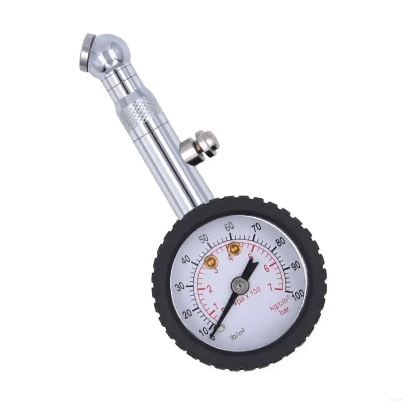 

60psi/100psi Air Pressure Gauge for Motorbike Tire Pressure Gauge Car Tyre Pressure Checker with Rubber Housing