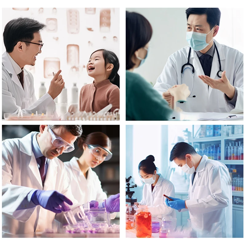 Male's White Medical Coat Men Scientist Lab Coat Doctor Coat Laboratory Coat for Hospital Student School Cosplay Food Coat