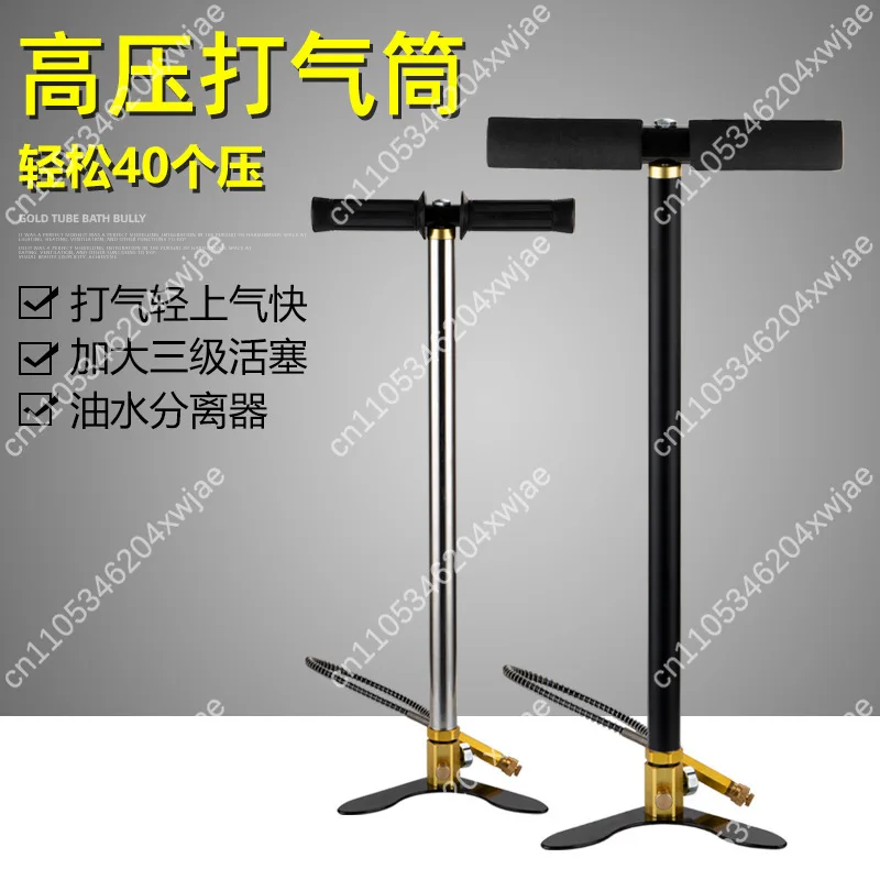 4500PSI 30MPA 40MPA 3 Stage PCP Hand Pump Stainless Steel Manual Air Pump with Oil Water Separator
