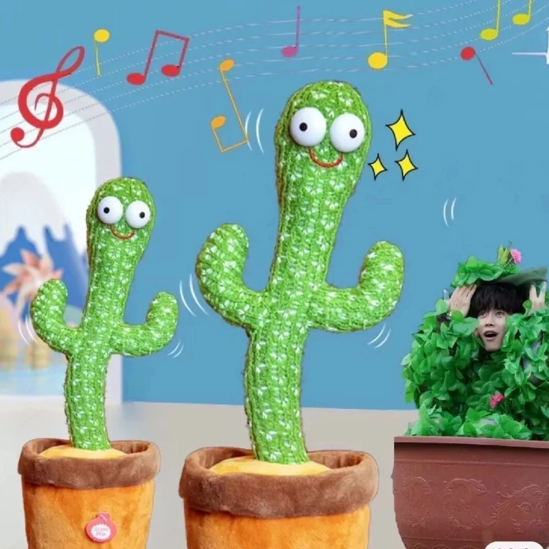 Generic Dancing Cactus Plush Toy Talking Singing Recording Interactive Doll Early Education Toy For Kids Infants Toddlers Baby - view 2