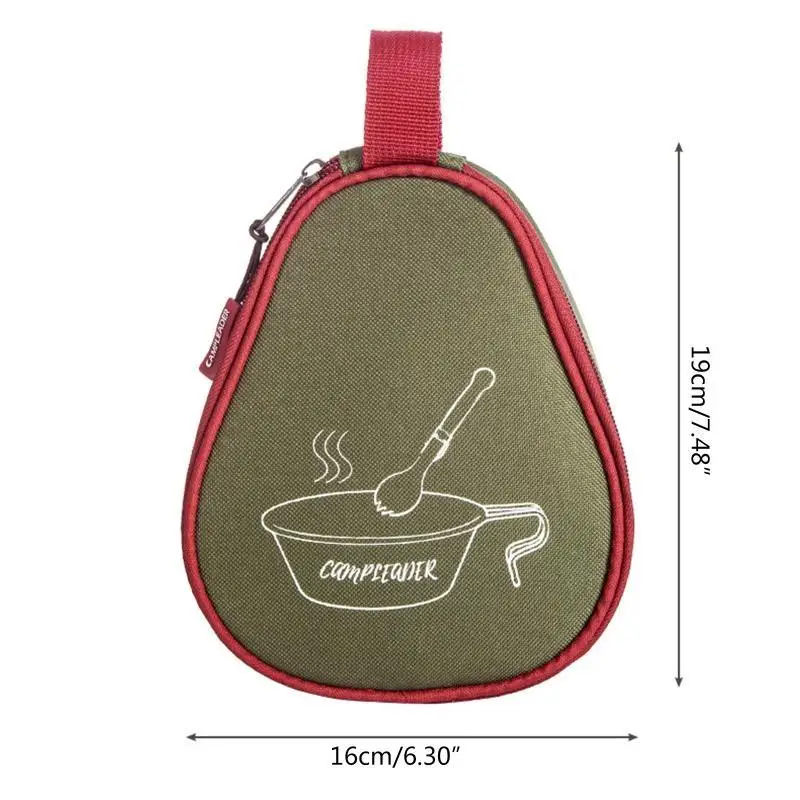 652F Camping Cup Bowl Bag Bag Oxford Cloth Barbecue Table Travel Assing for Case للمشي في الهواء الطلق