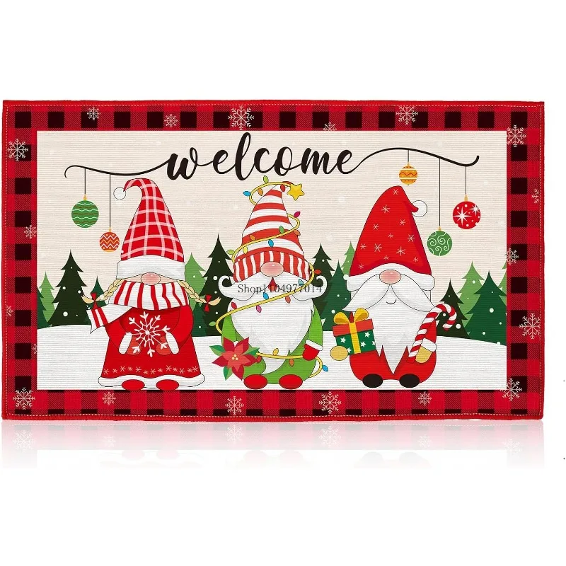 Weihnachten Willkommen Fußmatte Winter Frohe Weihnachten Zwerg dekorative Fußmatte Outdoor Indoor Eingang Teppich