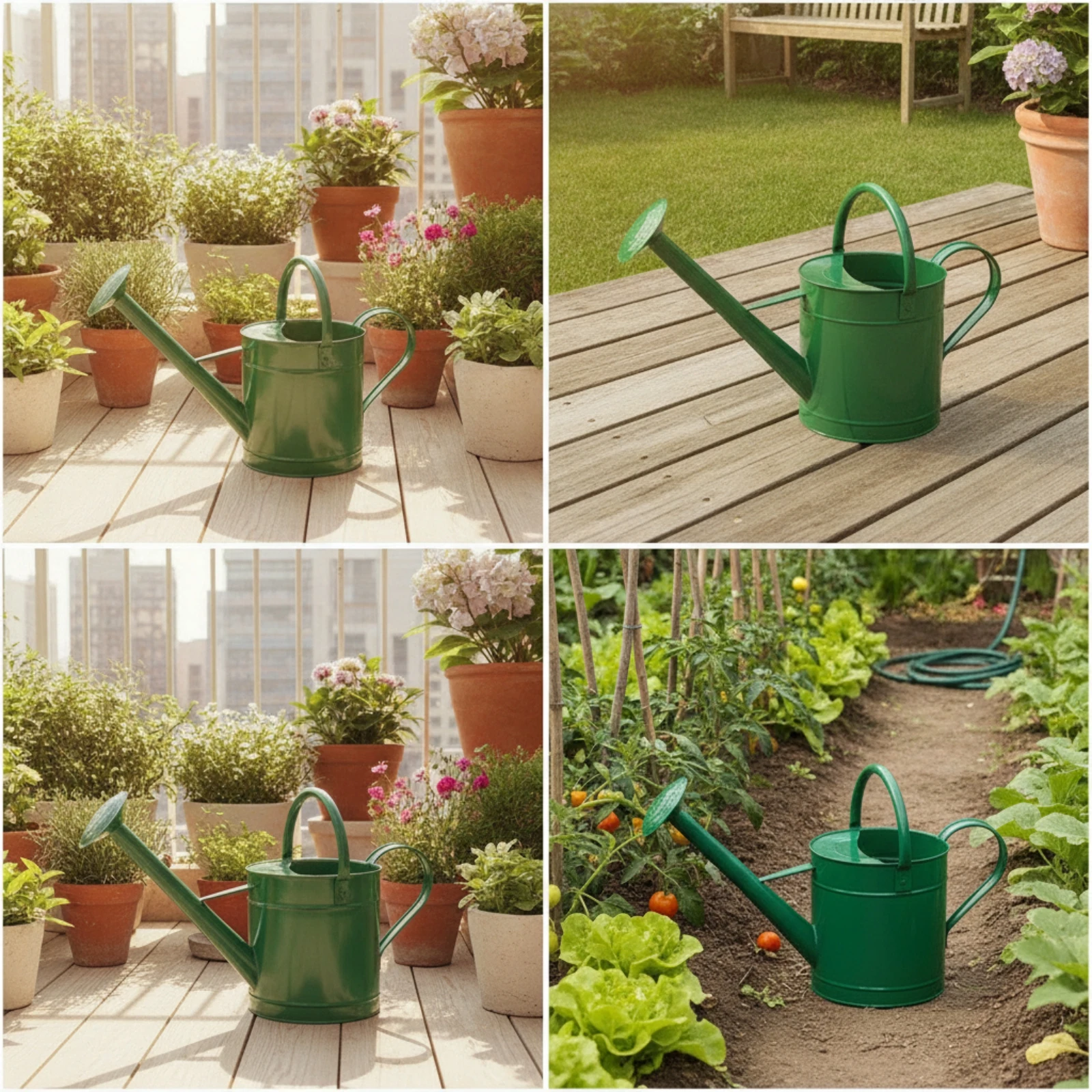 Watering Can with Long Spout Gentle Spray Watering Can with Rose Head Container Dual Handle Detachable for Gardeners, Greenhouse view 4