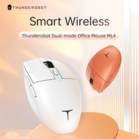 Thunderobot ML4 Wireless Mouse Dual mode 2.4G Buletooth Lightweight Silent Long Life PC Gaming E-Sports Mouse Accessories Laptop