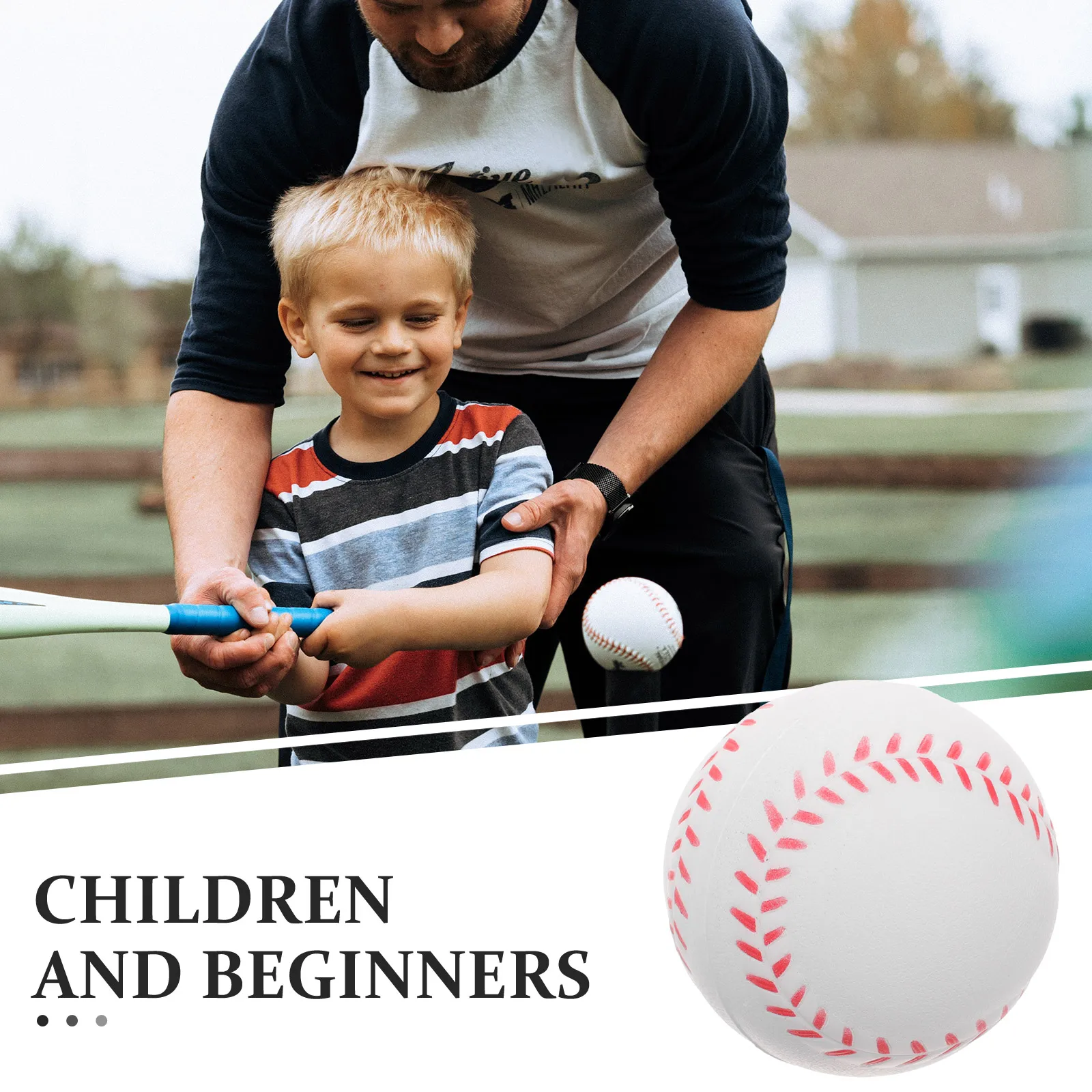 Pelotas de béisbol de espuma de entrenamiento de esponja, pelotas de béisbol de PU multifunción para entrenamiento de niños, suministros deportivos para lanzar, 6 uds.